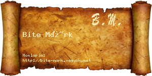 Bite Márk névjegykártya